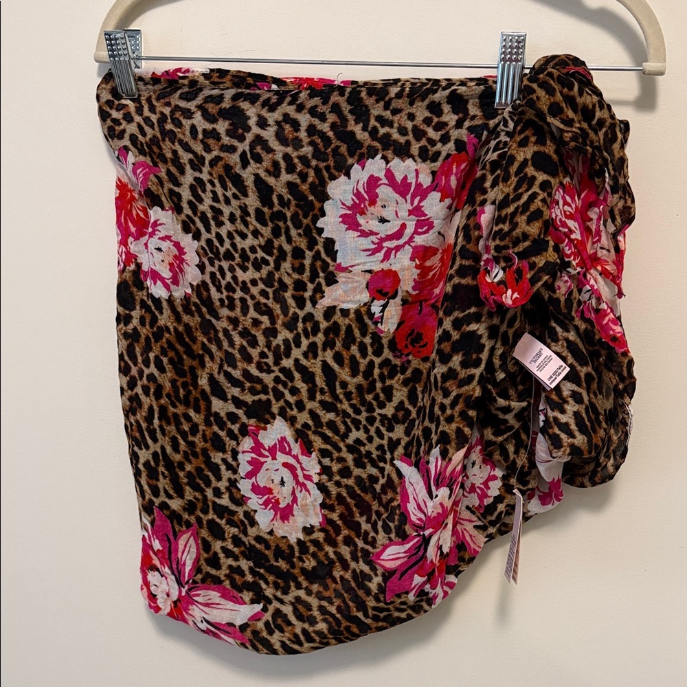 Victoria’s Secret Leopard Print Floral Sarong